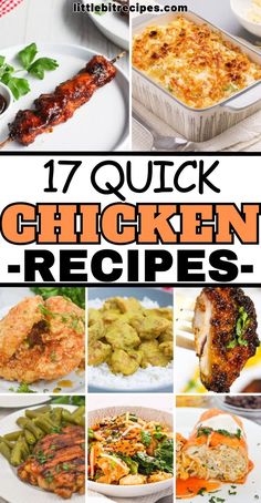 These 17 quick chicken recipes are perfect for busy weeknights, meal prep, or when you need something tasty in a flash. From skillet favorites to baked classics, there's something for everyone. Flavor-packed and ready in no time!