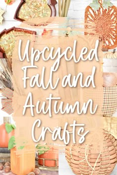 fall and autumn crafts with text overlay