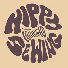 the words hipp behing are written in black ink on a beige background with an oval