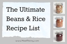 the ultimate beans and rice recipe list for beginners to learn how to make it