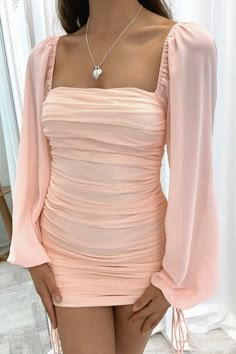 Party Dresses Short, Dresses Short Prom, Cute Homecoming Dresses, Dress Peach, Pink Party Dresses