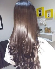 Make Hair Silky Smooth, 28 Inch Hair, Body Dr, Glass Hair, Styled Hair, Long Silky Hair, Glossy Hair, Long Brown Hair