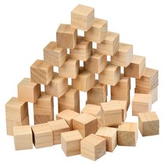 a pile of wooden blocks sitting on top of each other