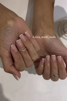 White Tip Nails, French Manicure Nails, Minimal Nails, French Tip Acrylic Nails, Casual Nails, Work Nails, Short Square Acrylic Nails, Neutral Nails, Square Acrylic Nails