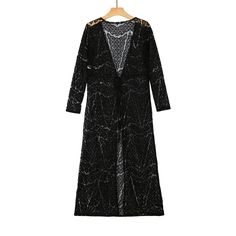 FREE SHIPPING Women Boho Beach Bikini Maxi Cover Up Lace JKP1829 Long Sleeve Beach Dress For Party, Stretch Summer Cover-up For Party, Summer Party Stretch Cover-up, Summer Hollow Out Long Maxi Dress, Hollow Out Beach Party Dress, Chic Long Beach Dress For Party, Black Party Cover-up For Spring, Hollow Out Beach Dress For Spring Party, Spring Party Beach Dress With Hollow Out Details