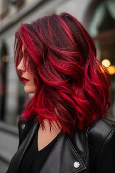 70+ Gorgeous Hair Color Trends For 2024 Vibrant Hair Color Ideas Fun, Fun Hair Colors For Brunettes, Shadow Root Red Hair, Red And Copper Hair, Fun Hair Color Ideas For Brunettes, Trending Hair Color For 2024, Red Hair Beauty, Princess Lolly, Pelo Color Vino