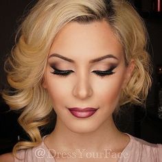 Wedding Make-up :: Dramatic and Vintage Look Gatsby Makeup, Wedding Lips, Wedding Hairstyles And Makeup, Pretty Eyeshadow, Party Make-up, Braut Make-up, Beauty Make-up, Smokey Eyes, Kiss Makeup