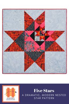 the five stars quilt pattern is shown