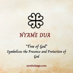 the symbol for nyame dua on an old parchment paper with red ink and black lettering