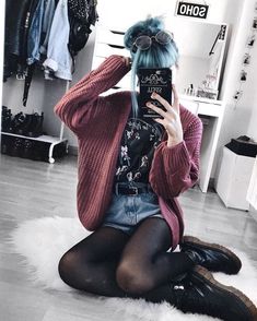 Grunge Inspiration, Grunge Style Outfits, Green Grunge, Look Grunge, Fashion Grunge, Hipster Outfits, Grunge Look, Trending Fashion Outfits, Inspiration Fashion