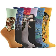 History Nerd, Art Socks, Inspirational Gifts, Love Art, Van Gogh, Art History, Mona Lisa