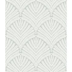 a white wallpaper pattern with leaves on it