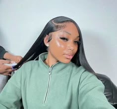 Frontal Hairstyles, Hair Done, Pretty Braided Hairstyles, Hair Appointment, Slick Hairstyles