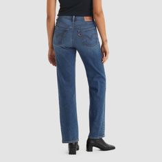 Levi's® highest high rise yet. The Ribcage Jean—with its soaring 12-inch rise—has become a hip-slimming, waist-defining, leg-lengthening obsession. This fit will show off your figure and make you feel as amazing as you look. In 1873, Levi's ® invented the blue jean. What started as a piece of clothing for the American worker quickly became an icon of American style around the globe. And every Levi's ® style is crafted with the same high standard of craftsmanship and quality they've always been k Blue Straight Bottoms For Fall, Mid-rise Straight Fit Blue Flare Jeans, Blue Straight Fitted Jeans, Blue Straight Fit Jeans For Fall, Blue Fitted Straight Jeans, Fitted Blue Jeans With Straight Hem, Fitted Blue Straight Flare Jeans, Blue Jeans For Fall With Standard Cut Leg, Levi's Straight Denim Blue Bottoms