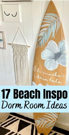 coasta dorm ideas Beach Dorm Room Ideas, Teen Beach Room, Beach Dorm Room, Girls Beach Theme Bedroom, Beach Dorm, Dorm Decor Ideas, Surf Room Decor, Ocean Room Decor