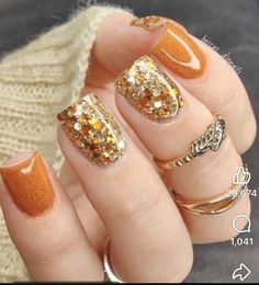 Fall Season Nails Dip Powder, September Nails Dip, Burnt Orange Dip Powder Nails, Apricot Color Nails, November Nails Dip Powder, November Manicure Ideas, Fall Nails At Home, Orange Dip Nails, Autumn Nails Dip Powder