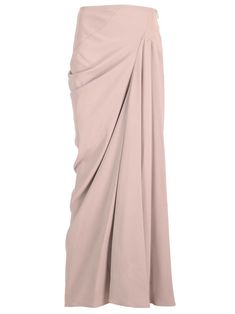 Ankle-length draped skirt in midweight polyester crepe by Dries Van Noten. Rosé Model, Long Drapes, Versace Designer, Italian Luxury Brands, Celebrity Culture, Draped Skirt, Top Celebrities, Skirt For Women, Italian Outfits