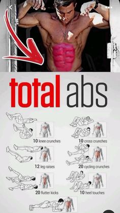 a poster showing how to do the abs workout