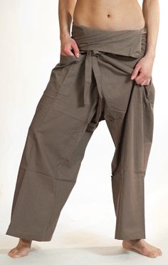 Khaki Grey Extra Long Fisherman Pants.    For the extra tall we have an extra long style of Thai fisherman pants.    Thai Fisherman Pants are suitable for both men & women, unisex    100% cotton.     For a video guide on how to wear/tie Fisherman Pants go to our; http://blog.bindidesigns.eu/how-to-wear-thai-fisherman-pants-video-guide/        Follow BindiDesigns; https://facebook.com/BindiDesigns - https://twitter.com/bindidesigns  page for stock status updates Pregnancy Pants, Wide Waist, Maternity Pants