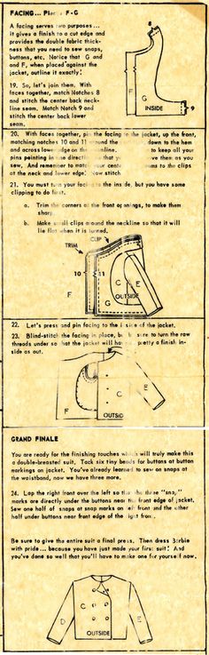 an instruction manual for how to use a sewing machine with instructions on the front and back