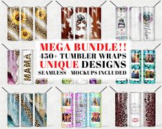 the mega bundle is full of unique wrappers and mockup designs for your products