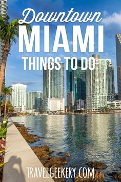 downtown miami with text overlay that reads, dountown miami things to do