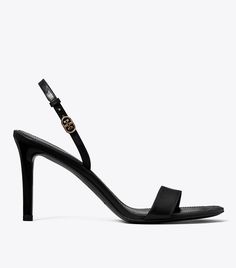 Double T Buckle Heeled Sandal: Women's Designer Sandals | Tory Burch Footwear Design Women, Plastic Heels, Designer Sandals, Buckled Heels, The Double, Heeled Sandal, Sandal Fashion, Buckle Sandals, Leather Working