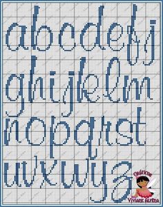 a cross stitch pattern with the letters and numbers