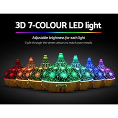 the colorful led light is on display for everyone to see in their home or office