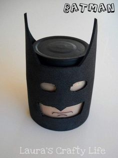 the batman mask is made out of black paper