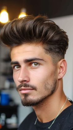 Beyond Basic: 27 Fade Haircuts That Exude Confidence Pompadour Hairstyle For Men, Faded Haircut, Rockabilly Hairstyles, Top Haircuts For Men, Curly Hairstyles For Men, Best Fade Haircuts, Afro Fade, Textured Fringe