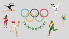 the olympic symbols are depicted in this image