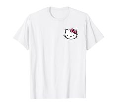 PRICES MAY VARY. Officially Licensed Sanrio Apparel Lightweight, Classic fit, Double-needle sleeve and bottom hem White Short Sleeve Hello Kitty T-shirt, Hello Kitty Casual Crew Neck T-shirt, Casual Hello Kitty Crew Neck T-shirt, White Hello Kitty Short Sleeve T-shirt, White Short Sleeve T-shirt With Hello Kitty, Hello Kitty Tshirt, Hello Kitty Shirt, Logo Tee, Cat Shirts