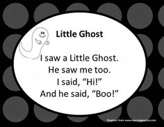 a comic strip with an image of a ghost saying, little ghost i saw a little ghost he saw me too said, h and he said, boo