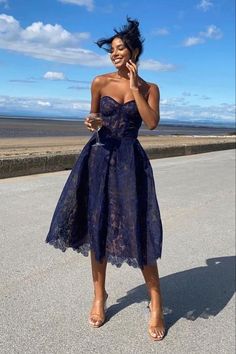 Dress Short Prom, Nadine Merabi, Homecoming Dress Short, Lace Homecoming Dresses, Short Prom Dress, Short Prom, Glam Dresses, Looks Chic, Navy Dress