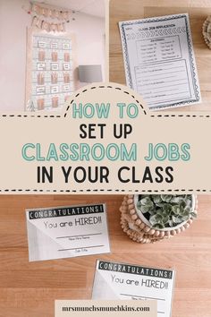 classroom jobs in your class with the title how to set up classroom jobs in your class