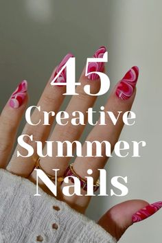 Nail your summer look with these cute and trendy summer nail designs. From french tips, to ombre, and trending almond shaped nails, these nail designs are perfect for the summer. Trendy Acrylic Nails Almond Summer, Acrylic Nails Almond Summer, Summer Nails Designs, Almond Shaped Nails, Summer Nails Almond