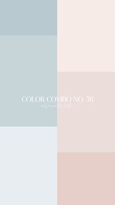 the color combo no 76 is shown in pastel tones, including blue and pink