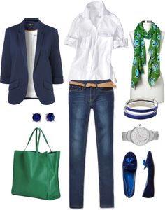 351b33587c5fdd93bd42ef7ac9995a28desc33938104ri Green And Blue Work Outfit, Green Bag And Shoes Outfit, Emerald Green Bag Outfit, Green And Blue Outfits For Women, Green And Navy Blue Outfit, Green Navy Outfit, Green Accessories Outfit, Green And Blue Outfit, Casual Curvy Fashion