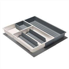 an empty tray with compartments in it