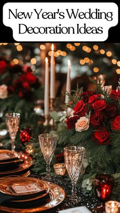 the table is set for a new year's eve celebration