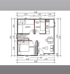 the floor plan for a small house with two bedroom and living room, as well as an office area