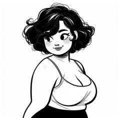 Black Features Drawing Reference, Curled Up Drawing Pose, Bust Character Poses, Body Base Drawing Plus Size, Slim Chubby Body Reference, Curvy Girl Drawing Reference, Bust Poses Drawings, Shy Woman Pose, Midsize Character Design