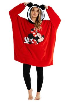 DISNEY OVERSIZED HOODIE BLANKET, MULTIPLE DESIGNS Oversized snuggle hoodie featuring long cuffed sleeves, a fun hood with 3D ears and a roomy kangaroo pocket. The womens hoodies are available in multiple designs featuring Minnie and Mickey. The hoodies for women are part of the official range of Disney clothes, a must have for all fans. The oodie blanket hoodie comes in one size fits all and it's easy care and quick-drying (100% polyester). Get the cute fluffy blanket hoodie to treat a Disney fan for her birthday or for Christmas. Cute Disney Characters, Minnie And Mickey, Oversize Pullover, Comfy Blankets, Oversized Blanket, Disney Hoodies, Women's Hoodies, Blanket Hoodie, Hoodie Blanket