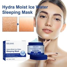 Moist Ice Water Sleeping Mask Ice Water Sleeping Mask 38g Features: Moisturizing and hydrating mask: Helps replenish and maintain , improves texture and elasticity, provides and nutrition throughout the day, repairs damaged, promotes production, and soothes sensitive. FAST ABSORBING: Our easy-to-apply leave-on mask absorbs quickly to soothe and cool your, and dehydrated, reduce redness and soothe. SAFE INGREDIENTS: Our Sleeping Mask is made of natural ingredients, Hyaluronic , Aloe , E, which is Ice Water Sleeping Mask, Sleeping Face Mask, Water Sleeping Mask, Healthy Brands, Deep Clean Pores, Korean Skin Care, Skin Dryness, Ice Water, Gel Mask