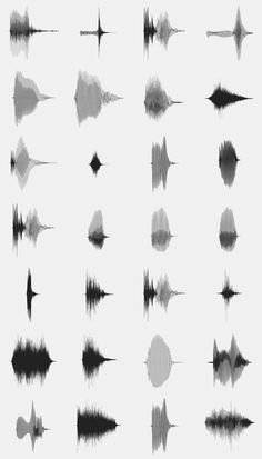 an image of sound waves in black and white