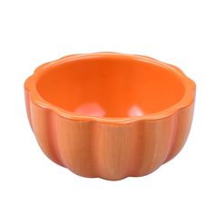 an orange bowl on a white background