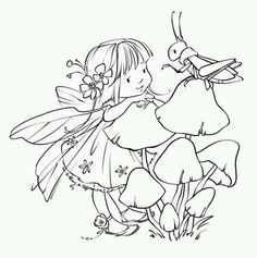 Fairy Drawings, Fairy Coloring Pages, Advocate Art, Whimsy Stamps, Digi Stamp, Digi Stamps, Fairy Art, Color Pages