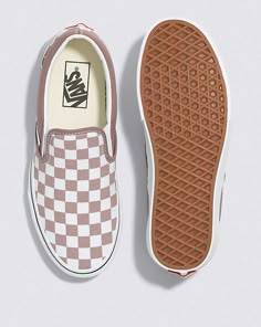 Classic Slip-On Checkerboard Shoe Women’s Vans, Peach Vans, Swift Party, Tenis Vans, Vans Checkerboard, Blue Vans, Vans Slip On, Crazy Shoes, Vans Classic