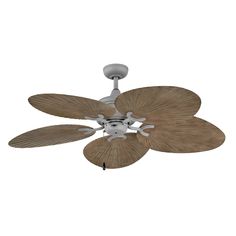 a ceiling fan with four leaves on the top and two blades attached to it's blades